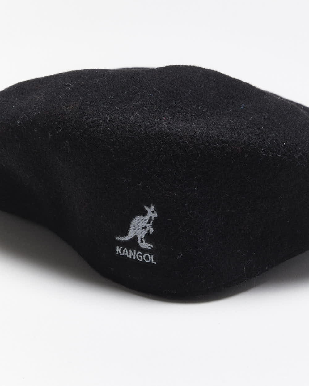 Vintage Y2K 00s Black Kangol Wool Flat Hat - L