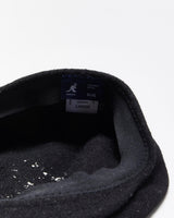 Vintage Y2K 00s Black Kangol Wool Flat Hat - L
