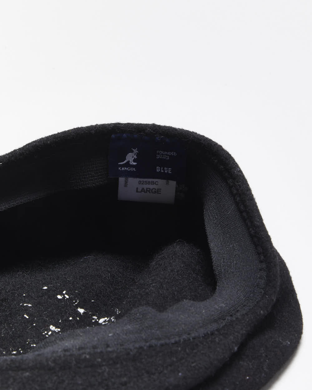 Vintage Y2K 00s Black Kangol Wool Flat Hat - L