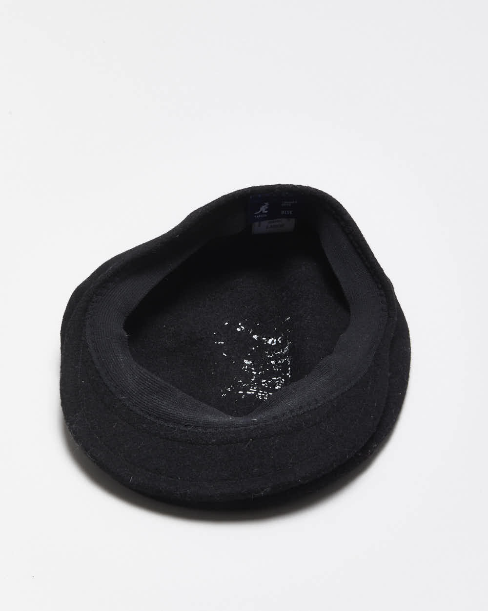Vintage Y2K 00s Black Kangol Wool Flat Hat - L