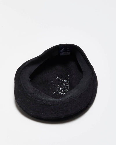 Vintage Y2K 00s Black Kangol Wool Flat Hat - L