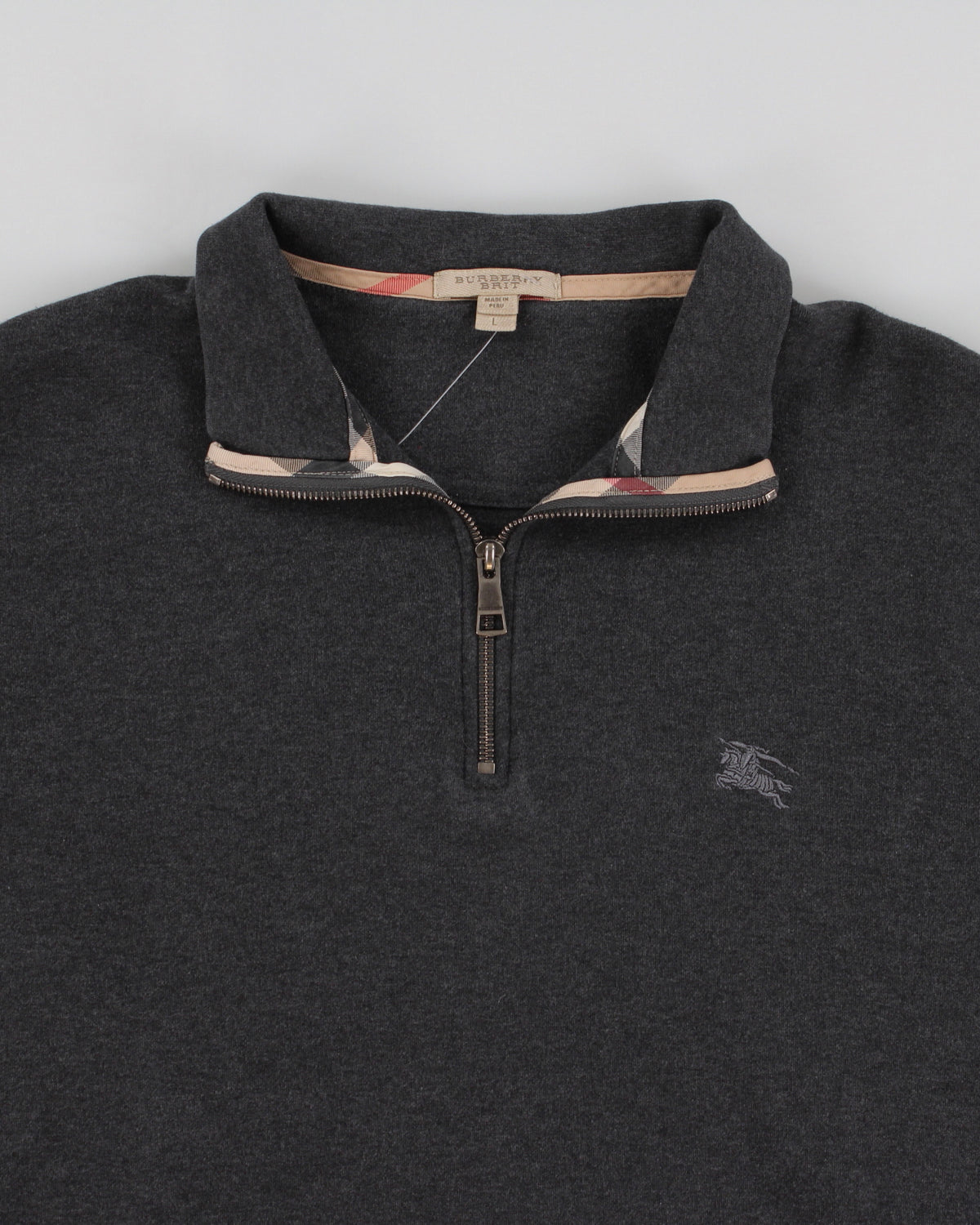 Burberry Brit Grey Quarter-Zip Sweatshirt - L