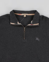 Burberry Brit Grey Quarter-Zip Sweatshirt - L