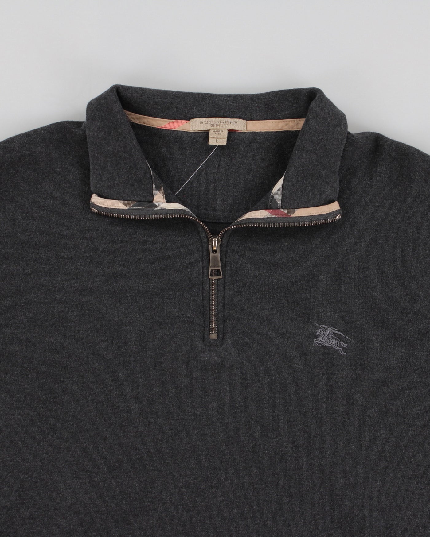 Burberry Brit Grey Quarter-Zip Sweatshirt - L
