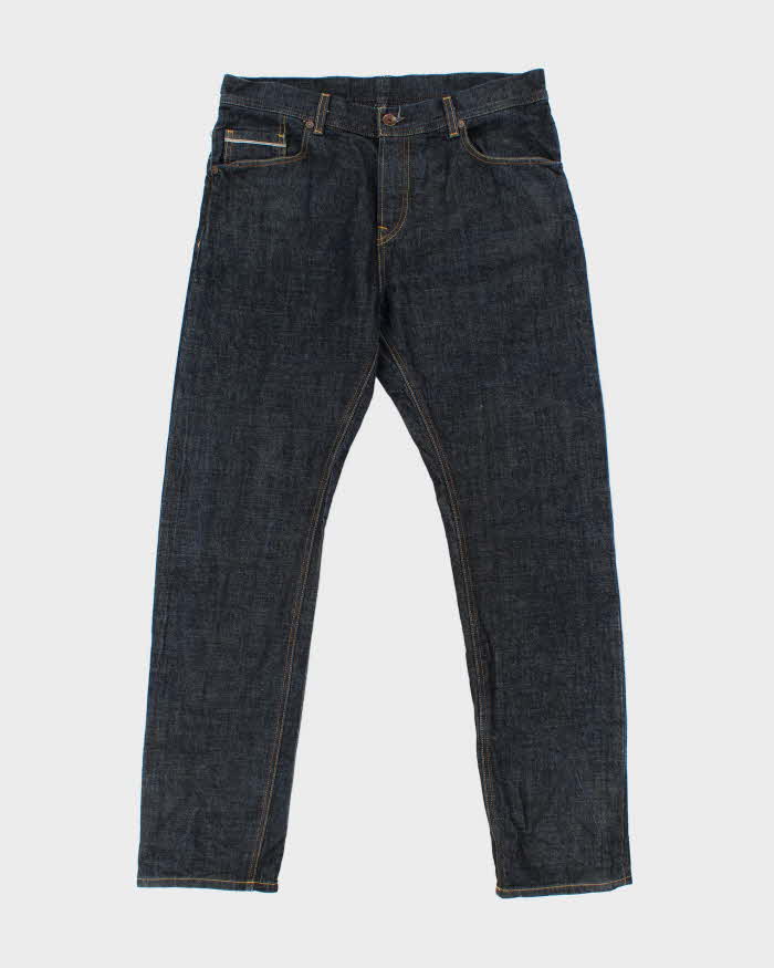 Vintage People 4 Peace Raw Selvedge Denim Made In USA Slim Straight Leg Jeans - W34 L32