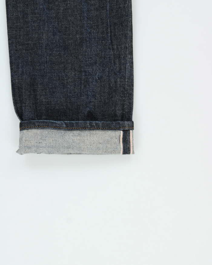 Vintage People 4 Peace Raw Selvedge Denim Made In USA Slim Straight Leg Jeans - W34 L32