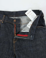 Vintage People 4 Peace Raw Selvedge Denim Made In USA Slim Straight Leg Jeans - W34 L32