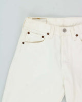 Vintage 1997 Levi's 501 Red Batwing Made In USA White Straight Leg Denim Jeans - W26 L30