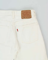 Vintage 1997 Levi's 501 Red Batwing Made In USA White Straight Leg Denim Jeans - W26 L30