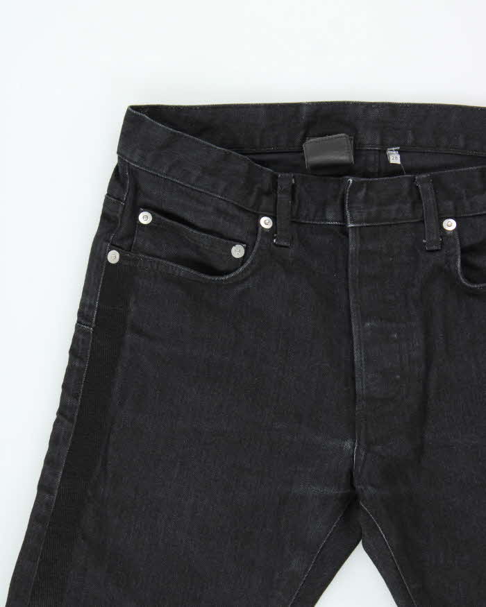 Vintage 2012 Dior Black Japanese Denim Skinny Fit Tape Jeans - W28 L27
