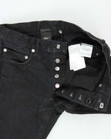 Vintage 2012 Dior Black Japanese Denim Skinny Fit Tape Jeans - W28 L27