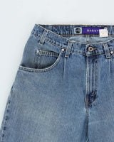 Vintage 1997 Levi's Silver Tab Batwing Made In USA Baggy Fit Denim Barrel Jeans - W34 L32