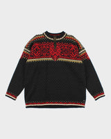 Vintage Dale Of Norway Quarter-Zip Lined Wool Jumper - XL