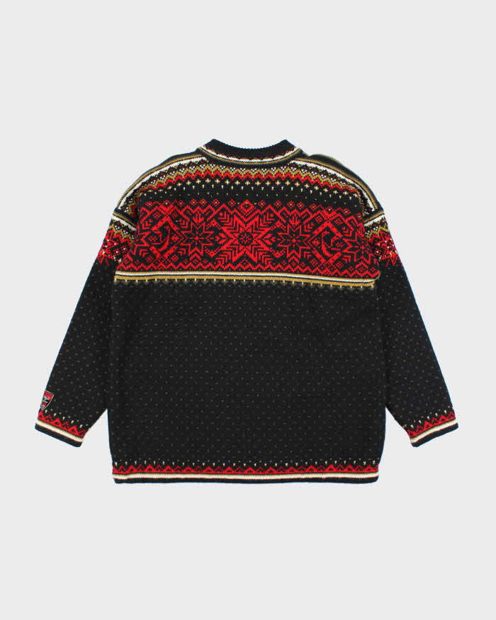 Vintage Dale Of Norway Quarter-Zip Lined Wool Jumper - XL