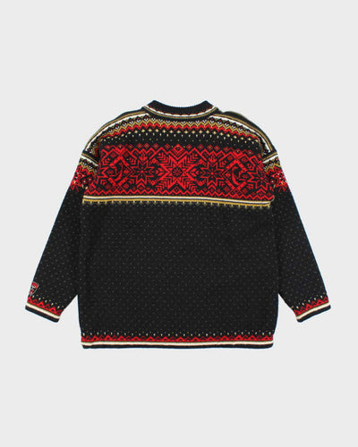 Vintage Dale Of Norway Quarter-Zip Lined Wool Jumper - XL