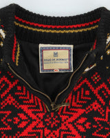 Vintage Dale Of Norway Quarter-Zip Lined Wool Jumper - XL