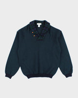 Vintage Tricots St. Raphael Wool Quarter-Button Jumper - M