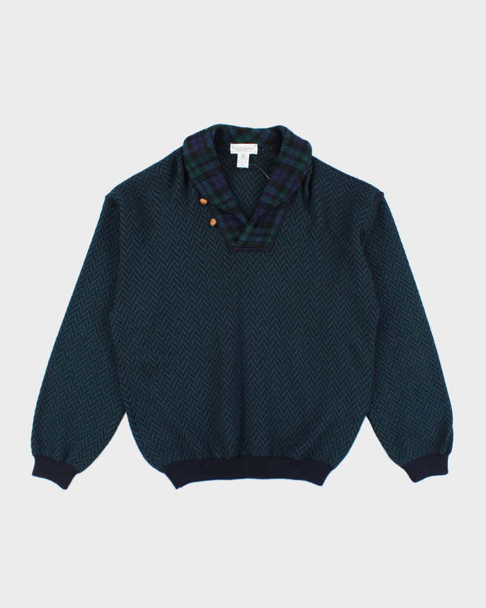 Vintage Tricots St. Raphael Wool Quarter-Button Jumper - M