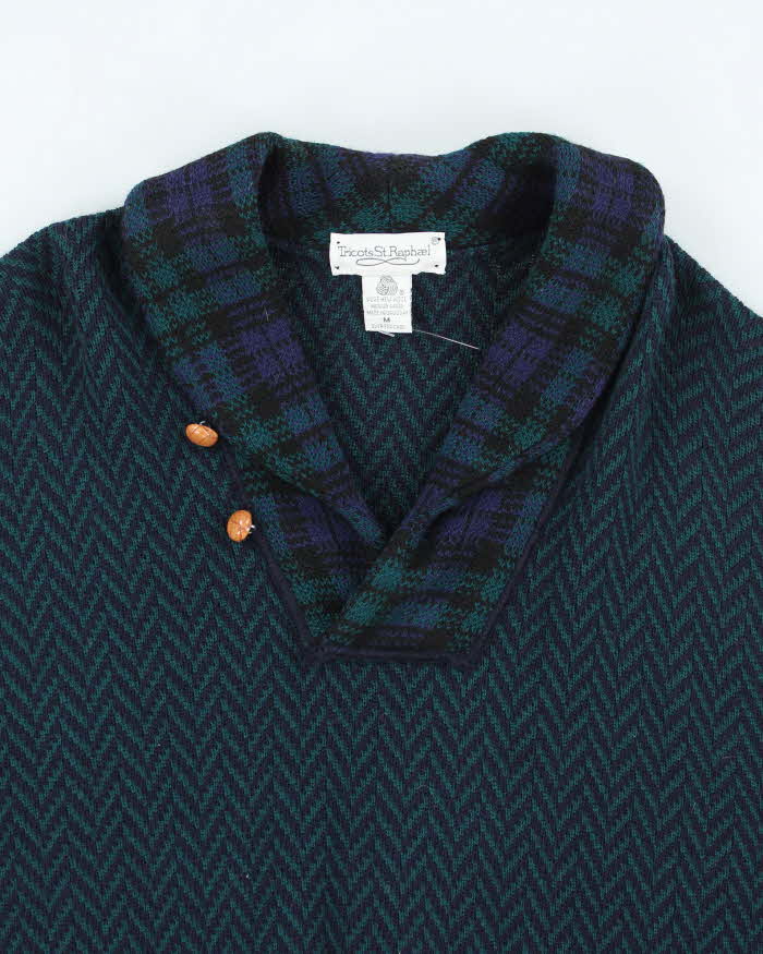 Vintage Tricots St. Raphael Wool Quarter-Button Jumper - M