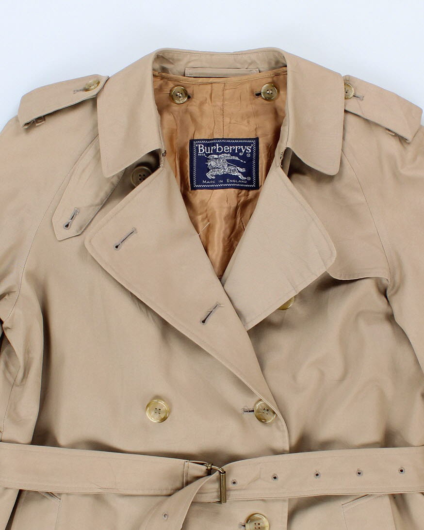 Vintage 80's Men's Burberry Classic Trench Coat - S