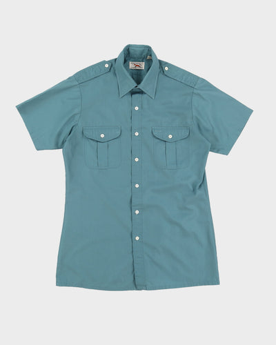 Vintage 70s J.C Penney The Fox Collection Green Short Sleeved Shirt - M