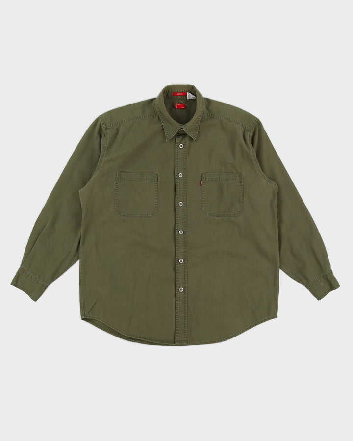 00s Levi's Green Long Sleeved Shirt - XL