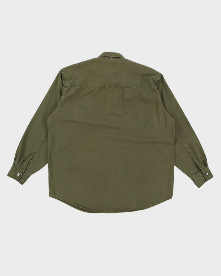 00s Levi's Green Long Sleeved Shirt - XL