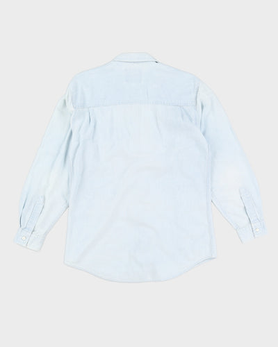 Vintage 90s Levi's Blue Denim Long Sleeved Shirt - S