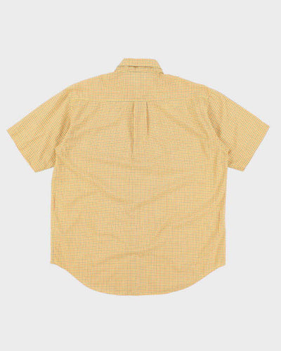 Vintage Men's Yellow checked Ralph Lauren Button Up Shirt - L