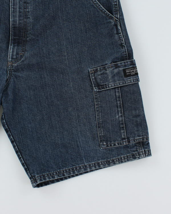 Vintage Wrangler Dark Wash Cargo Denim Shorts - W34 L9