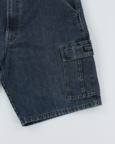 Vintage Wrangler Dark Wash Cargo Denim Shorts - W34 L9