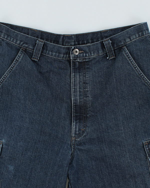 Vintage Wrangler Dark Wash Cargo Denim Shorts - W34 L9
