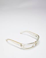 Vintage Y2k 00s Polar Yellow Wrap Around Glasses