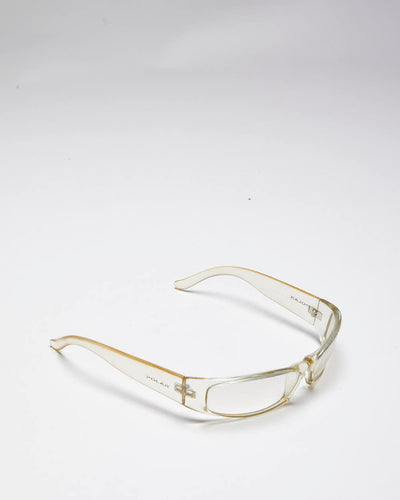 Vintage Y2k 00s Polar Yellow Wrap Around Glasses