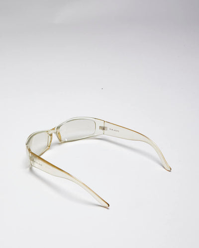 Vintage Y2k 00s Polar Yellow Wrap Around Glasses