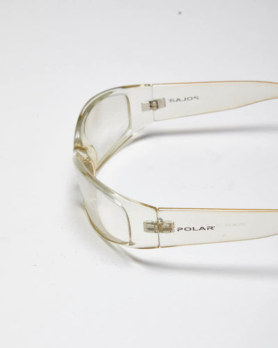 Vintage Y2k 00s Polar Yellow Wrap Around Glasses