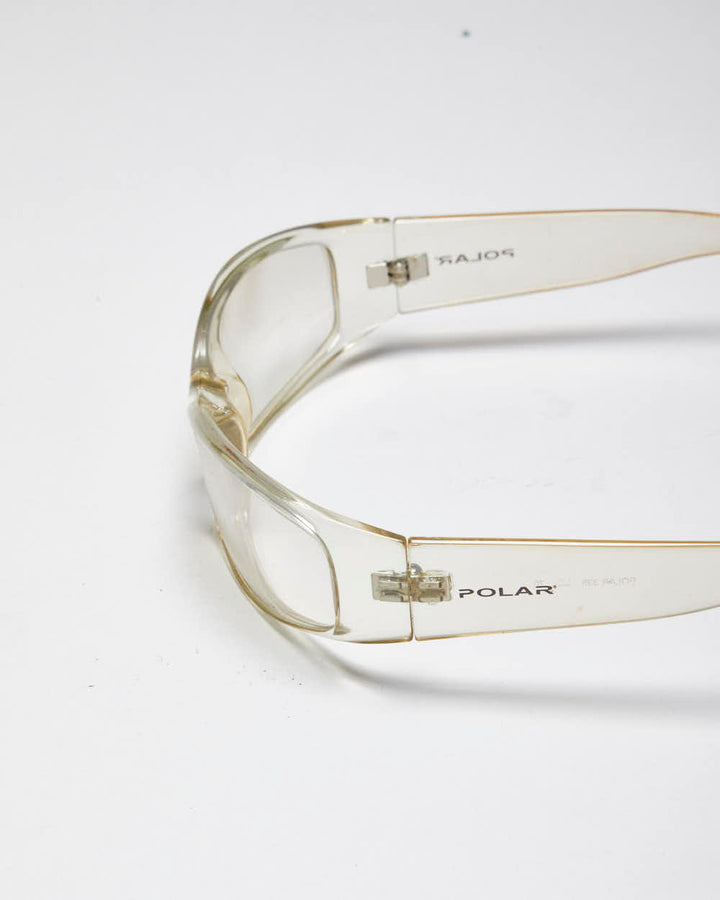 Vintage Y2k 00s Polar Yellow Wrap Around Glasses