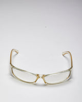 Vintage Y2k 00s Polar Yellow Wrap Around Glasses