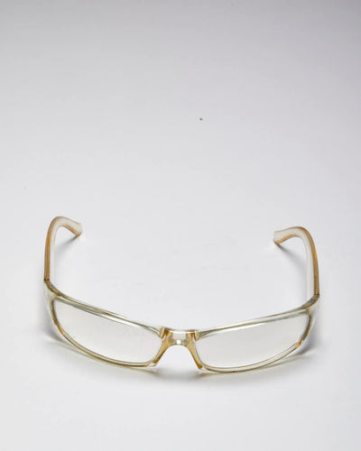 Vintage Y2k 00s Polar Yellow Wrap Around Glasses