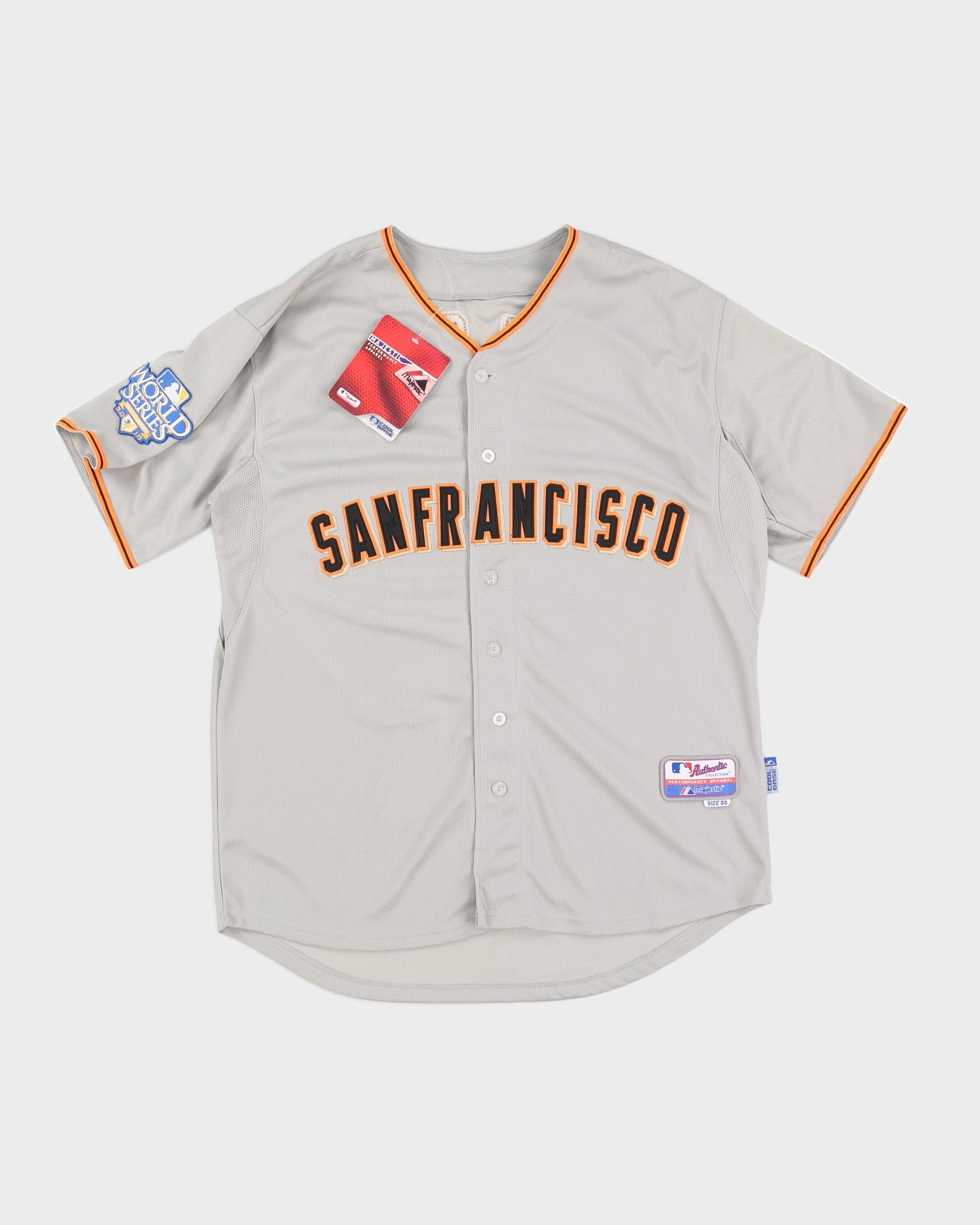 MLB Majestic San Francisco Giants Grey Wilson #38 2010 World Series Jersey Deadstock With Tags - XL