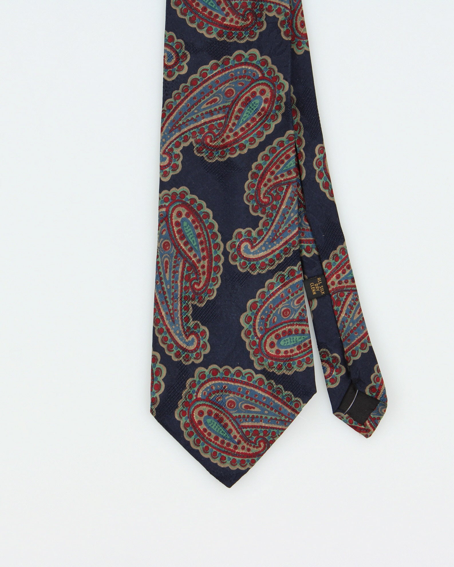 Vintage 1970s Aquascutumn Paisley Pattern Silk Tie