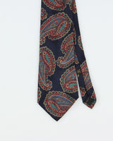Vintage 1970s Aquascutumn Paisley Pattern Silk Tie