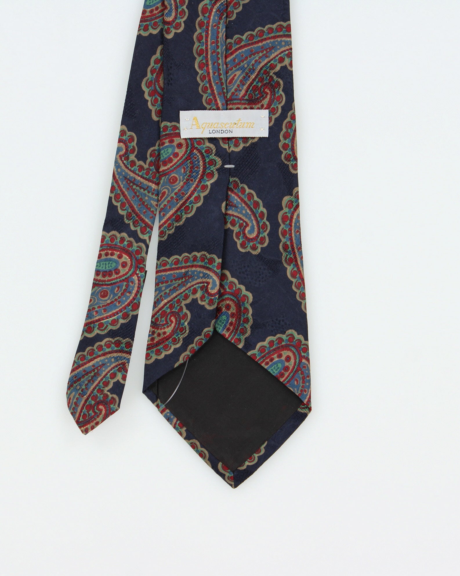 Vintage 1970s Aquascutumn Paisley Pattern Silk Tie