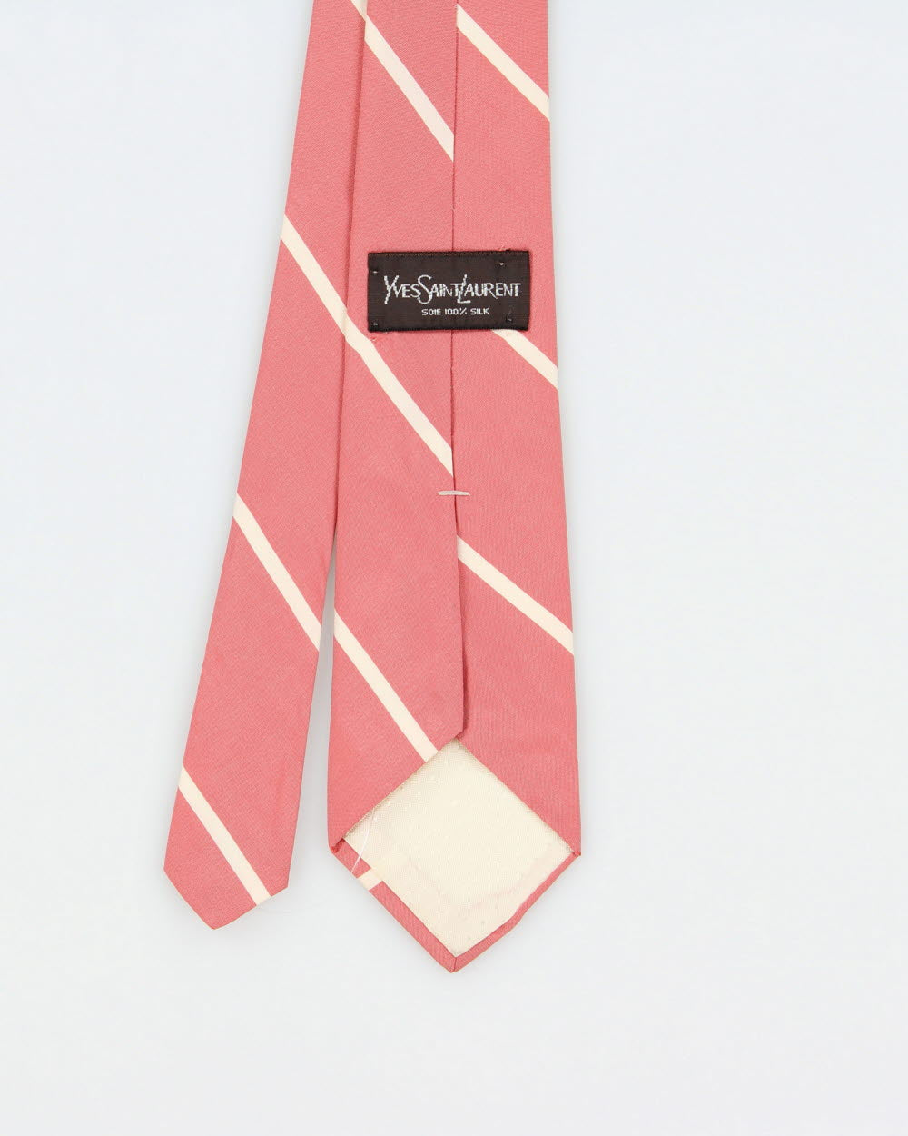 Vintage 1980s Yves Saint Laurent Skinny Striped Tie
