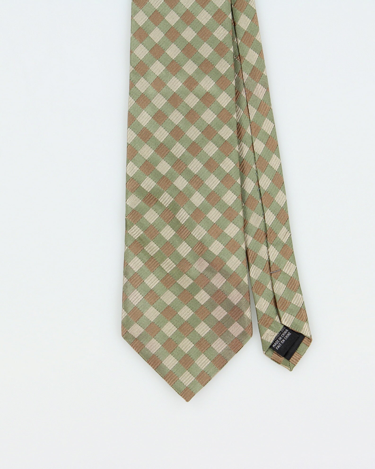 Vintage 2010s Balmain Checkerboard Silk Tie