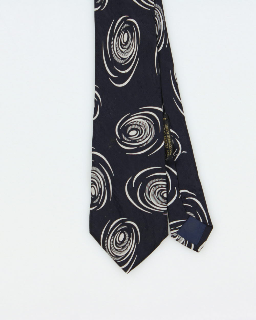 Vintage 1980s Giorgio Armani Swirl Pattern Silk Tie