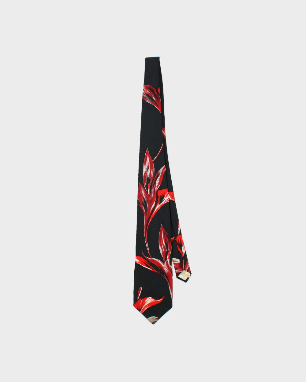 Vintage 1970s Lanvin Abstract Floral Tie