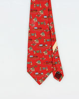 Vintage 1990s Salvatore Ferragamo Patterned Silk Tie