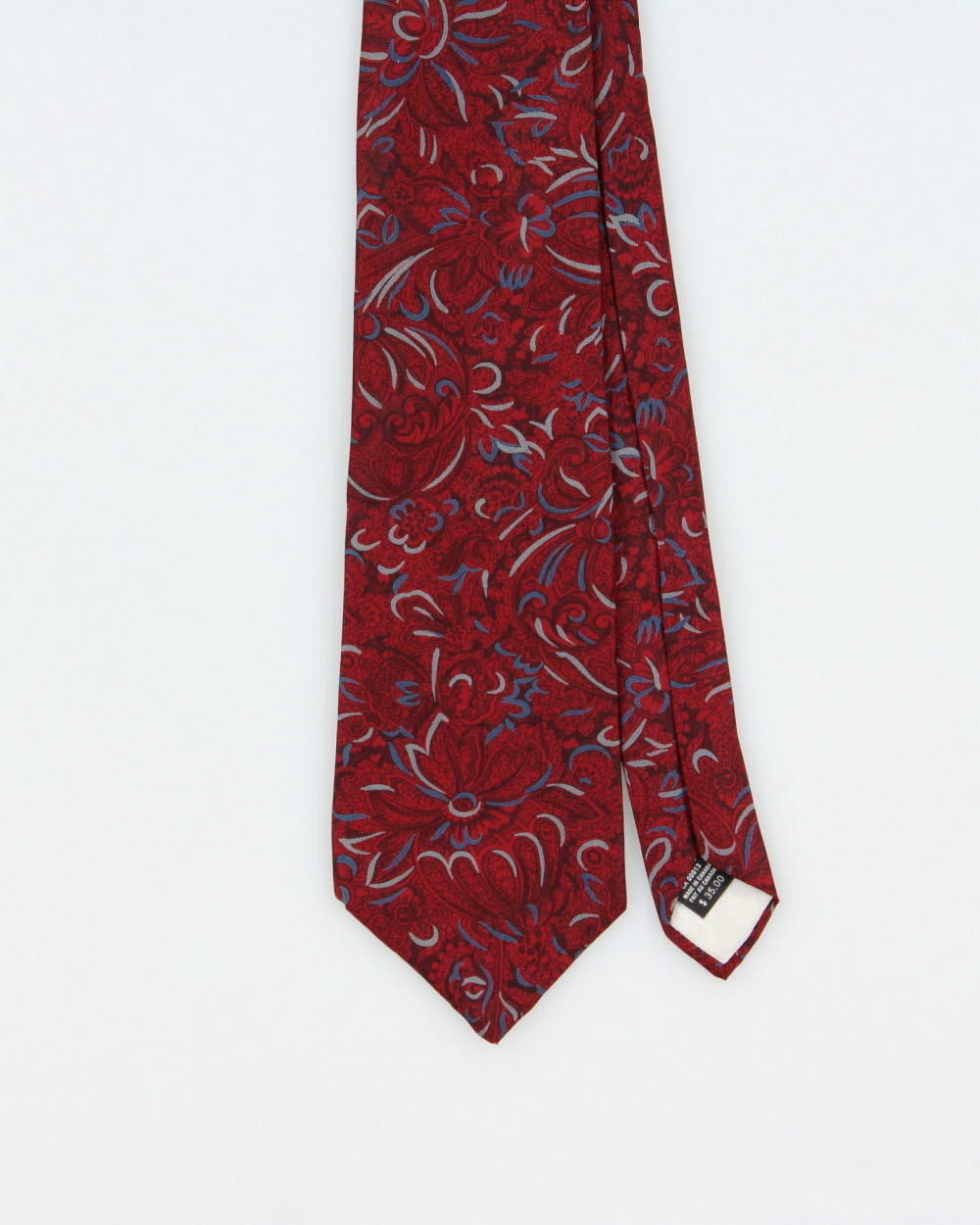 Vintage 1990s Christian Dior Floral Paisley Pattern Silk Tie