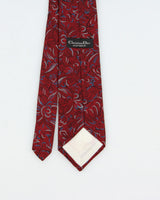 Vintage 1990s Christian Dior Floral Paisley Pattern Silk Tie
